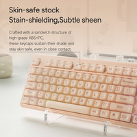 New 108-Space RGB USB-C Wireless ABS Plastic Hot-Swap Projection Keyboard Spherical Keycaps 19-Key Anti-Ghosting Membrane