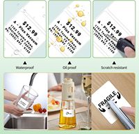 Étiquettes thermiques adhésives vierges - Autocollantes multi-usages pour le bureau/l'expédition/les supermarchés - Tailles et couleurs personnalisées - PP/PVC