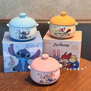 Tazón de Cerámica para <span class=keywords><strong>Huevos</strong></span> <span class=keywords><strong>al</strong></span> Vapor con Tapa, Diseño Lindo de Judy y Nick de Zootopia, Apto para <span class=keywords><strong>Microondas</strong></span>, Regalo de Inauguración de Casa - Product Image 5