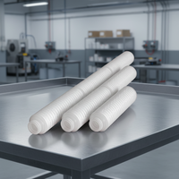 Cartouche filtrante plissée à haut débit 20-60 pouces, joint plat PP 0,1-100 microns pour le traitement industriel des aliments, des produits chimiques et de l'eau