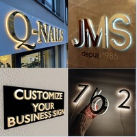 Enseigne lumineuse LED 3D rétroéclairée, étanche, pour extérieur, lettres en relief, logo pour vitrine, publicité commerciale