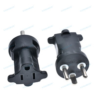 Adaptateur Danemark vers US NEMA 5-15R, prise mâle Type-K vers prise femelle 5-15, adaptateur de voyage pour appareils US en Danemark