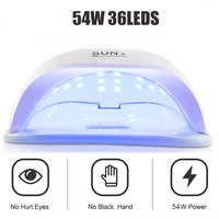2025 profesional 30s curado rápido 36 cuentas de lámpara Uv Gel lámpara de uñas 54 vatios secador de uñas Uv lámpara Led Sun X para uñas