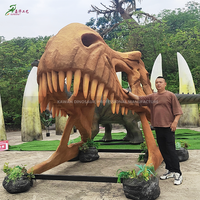 Squelette de tête de dinosaure, porte de passage, réplique de crâne de T-Rex, H2.4m pour décorations de parc