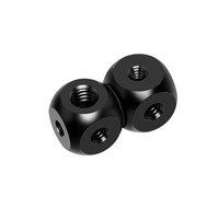 Xinwenxuan Adaptateur universel en alliage d'aluminium pour vis 1/4 et 3/8, support double fixation, cage portable pour appareil photo reflex numérique