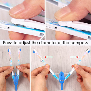 Foska 6Pcs Math Set Chất Lượng Cao Cấp Kim Loại 6.5 "Bow La Bàn Cho Hình Học Soạn Thảo Và Kỹ Thuật Vẽ Và Kiến Trúc Công Cụ - Product Image 3