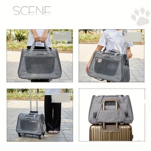Bolsas de transporte para mascotas con ruedas, bolsas de transporte para mascotas con asas retráctiles extraíbles, bolsas para gatos y perros con asas retráctiles - Product Image 3