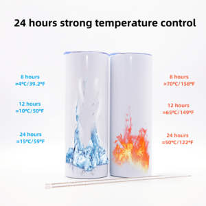 Entrega en 2 Días en EE. UU., Vasos de Acero Inoxidable de 20 oz para Sublimación, con Pajita y Base de Goma - Product Image 3