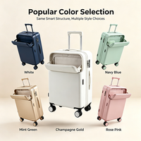 Valise semi-rigide à ouverture frontale, très vendue, avec serrure à code TSA de haute qualité, étanche et silencieuse, châssis 20 pouces, OEM/ODM