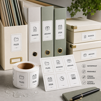 Etiquetas Personalizadas para Organización de Archivos de Oficina, Etiquetas Autoadhesivas Impermeables para Carpetas y Archivadores