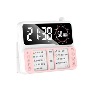 Réveil numérique électronique avec gestion du temps et tableau de planification de liste de tâches, design portable en ABS pour enfants - Utilisation en chambre et au bureau - Product Image 3