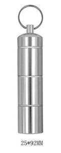 ขวดใส่ยาโลหะแบบพกพาพร้อมพวงกุญแจสำหรับจัดเก็บยาอย่างปลอดภัย - Product Image 4