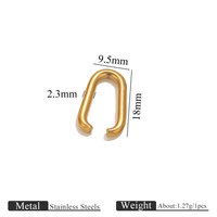 Réduction tarifaire en acier inoxydable or Rectangle oeillet bijoux à bricoler soi-même faisant accessoire à la mode grand oeillet sac corde pour sac à main
