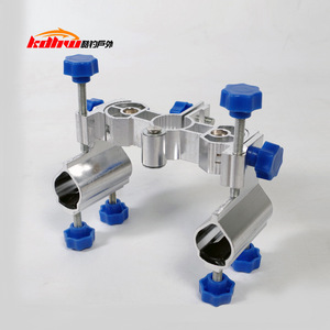 Soporte doble para cañas de pescar Kdhru de aleación de aluminio para silla de pesca con perillas azules y soporte de montaje ajustable - Product Image 1
