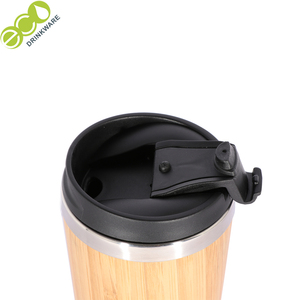 GB8020 450ML/15OZ logotipo personalizable doble pared de aislamiento térmico de la botella de agua de vaso de Bambú - Product Image 4