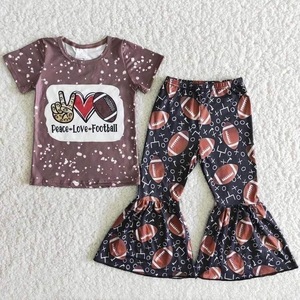 Conjuntos de Ropa Casual al por Mayor para Bebés y Niñas de 5 Años, Distribuidores de Ropa Infantil, Boutique, Conjunto de 2 Piezas con Pantalones de Campana - Product Image 3