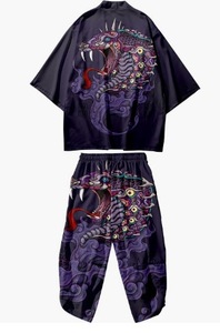 Ensemble <span class=keywords><strong>veste</strong></span> bomber japonaise pour <span class=keywords><strong>homme</strong></span>, sans col, respirant, ouvert sur le devant, avec short, style chinois, imprimé, cardigan, costume, <span class=keywords><strong>veste</strong></span> <span class=keywords><strong>kimono</strong></span> - Product Image 4