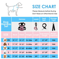 Harnais réglable pour chien en nylon réfléchissant Large & XL sans traction ni étranglement Style tendance avec poignée et laisse faciles à contrôler