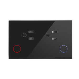 Enchufe de Pared Inteligente WiFi SLS Tuya, 2 Tomas de Corriente, 15/10 Amperios, Panel Táctil de Vidrio con Control Remoto por Aplicación, Carga Máxima de 3000W - Product Image 2