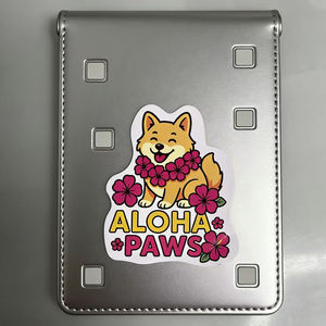 Pegatina adhesiva impermeable personalizada de PVC con diseño de perro de dibujos animados para empaques de productos de alimentos para mascotas - Product Image 6