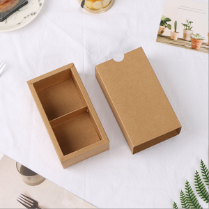 Scatola in Cartone Kraft Biodegradabile con Divisorio <span class=keywords><strong>a</strong></span> Griglia per Consegna di Biscotti e Pasticcini Fatti in Casa - Product Image 1