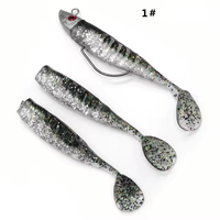 Leurre de pêche Newbility en vente flash, 10 cm, 13 cm, queue en T, accessoires, boîte de vente au détail, leurre en plastique souple