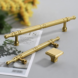 128mm Luxury <strong>Brushed</strong> Brass Furniture <strong>Handles</strong> Knob <strong>Kitchen</strong> Bedroom <strong>Copper</strong> Cabinet Door Pull <strong>Handles</strong> - Product Image 3