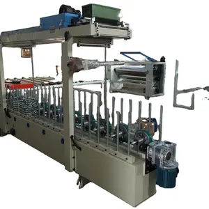 High quality wood hot glue(PUR) profile wrapping machine for veneer and decorative paint paper