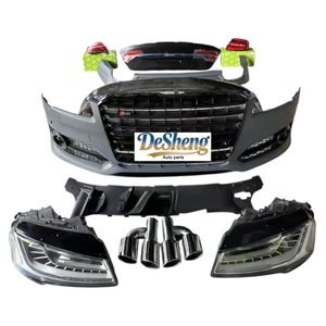 Kit Carrozzeria Perfetto per <span class=keywords><strong>Audi</strong></span> <span class=keywords><strong>A8</strong></span>, Aggiornamento a S8, Paraurti Anteriore e Posteriore, Fari LED, Griglia, Spoiler, Servizio Post-Vendita Senza Preoccupazioni - Product Image 3