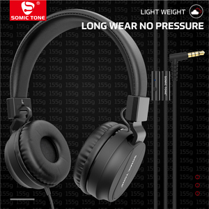 Casque filaire supra-auriculaire SOMIC TONE <span class=keywords><strong>ST900</strong></span>, casque de studio haute résolution, casque de jeu stéréo, casque pour enfants, prise jack 3,5 mm, casque filaire - Product Image 2