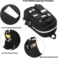 Tas Ransel Sekolah dengan Rangkaian Gesper Lepas Pasang, Anti Air, Bahan Nylon, Banyak Kompartemen, Tas Harian Remaja, Logo Custom, MOQ300, Sesuai Standar ROHS