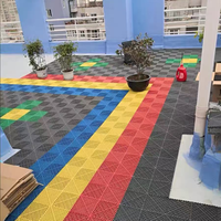 Carrelage de sol multifonctionnel antidérapant en plastique PP à emboîtement pour lavage de voiture pour le jardin Activités familiales