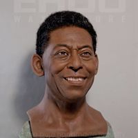 Statue réaliste de joueur de football en résine et silicone grandeur nature pour intérieur