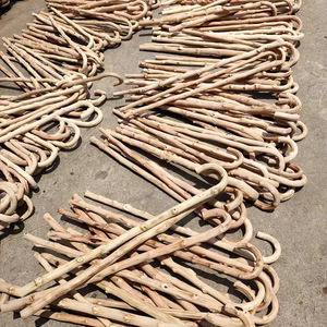 Canne de marche en bois naturel, canne blanche en bois massif, bâton de randonnée antidérapant pour usage extérieur - Product Image 2