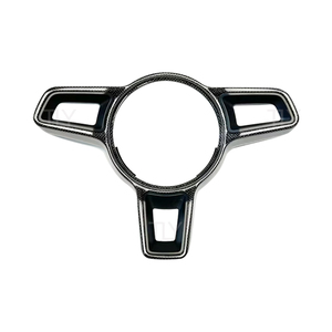 Embellecedor de cubierta decorativa para volante de fibra de carbono para Porsche 911 992 Panamera Cayenne <span class=keywords><strong>Macan</strong></span> 2017 2018 <span class=keywords><strong>2019</strong></span>, accesorios para coche - Product Image 1
