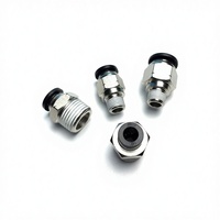 Raccord rapide pour tuyau d'air en pouces, en cuivre nickelé, filetage américain PC1/4 NPT 1/8 3/8 NPT 1/4, raccord droit