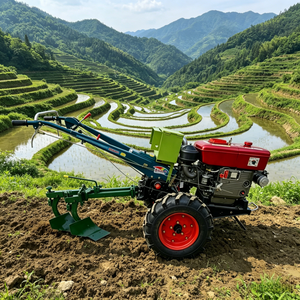 Tractor Agrícola Multiusos de 12hp con Arado, Rotocultivador, Sembradora de Maíz y Trigo, Tractor Manual de Dos Ruedas - Product Image 1