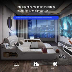 Cama Inteligente con Proyector Doble, de Cuero Genuino, Multifuncional, con Masaje Eléctrico, Plegable, para Cine en Casa y Dormitorio - Product Image 3