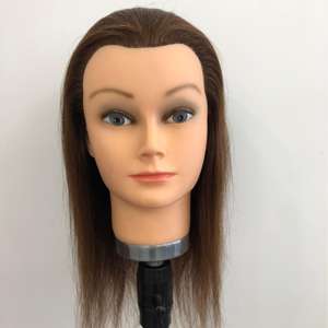 Prix de gros, tête de mannequin en cheveux humains pour l'Europe, poupée de cosmétologie, tête de mannequin d'entraînement, maquillage, coiffure, tête de pratique - Product Image 1