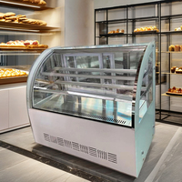 Vitrine d'affichage de gâteau de boulangerie de bureau de refroidissement par air de vente chaude