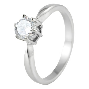 yunnique Unisex Diamond <b>Ring</b> <b>Silver</b> Claw Setting Engagement Fashion <b>Ring</b> Geometric Design Jewelry - Product Image 5