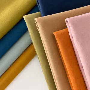 Fabrics Suppliers Quick Dry, Polyester Spandex Microfiber Peach Skin Brushed Knitted Suede Fabric For Garment Upholstery/