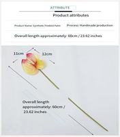 Plante artificielle en plastique Anthurium sur mesure, fleurs au toucher réel pour la décoration de mariage, centre de table