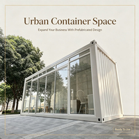 Tienda Modular en Contenedor de Rápida Construcción, Tienda Minorista Personalizada para Centros Comerciales, Tienda de Conveniencia en Contenedor Prefabricado de 20 pies para Pequeñas Empresas