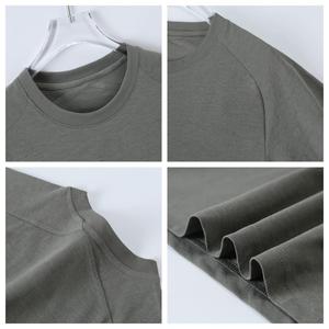 180g di vendita all'ingrosso di fascia personalizzata Oversize 3d ricamo t-shirt di tendenza di personalizzazione che attraversa magliette da lavoro con logo stampato - Product Image 3