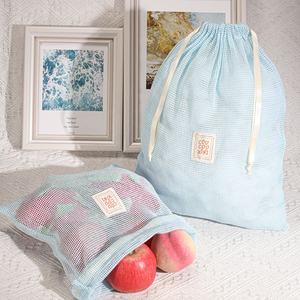 Bolsa con cordón de <span class=keywords><strong>malla</strong></span> de algodón con logotipo personalizado impreso con etiqueta tejida, jabón de vela reutilizable, producto para el cuidado de la piel, bolsa de <span class=keywords><strong>malla</strong></span> de embalaje - Product Image 5