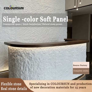 Decoración <span class=keywords><strong>de</strong></span> Pared <span class=keywords><strong>de</strong></span> Piedra Flexible, Aislamiento Acústico, Reducción <span class=keywords><strong>de</strong></span> Ruido para Hoteles, Posadas y Complejos, Superficie Curva, Piedra Artificial - Product Image 3