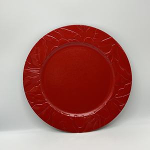 13 "haute qualité rouge diverses formes fêtes décoratives mariages chargeurs en plastique durables en relief Mehndi plaques décoration - Product Image 5