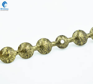 Vente en gros de bandes métalliques de rembourrage fantaisie moucheté vieil or de 11mm <span class=keywords><strong>pour</strong></span> meubles - Product Image 5