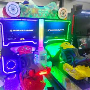 Kim loại bền xe máy đua mô phỏng 3D Tiếng Anh hai người trò chơi Arcade siêu đốt đồng xu phổ biến nhất hoạt động 1 năm - Product Image 5